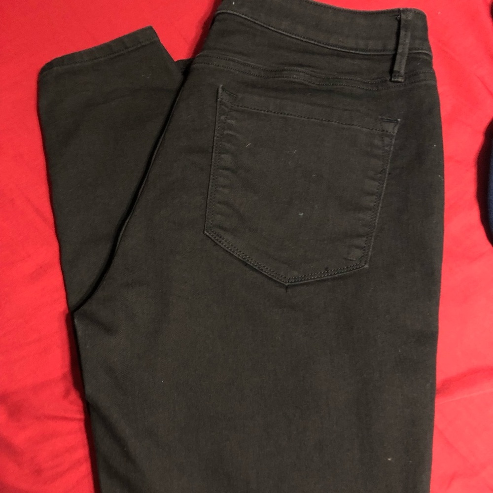 Loft - Curvy Super Skinny Black Jeans